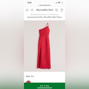 Asymmetrical One-Shoulder Maxi Dress Abercrombie & Fitch size small Petite